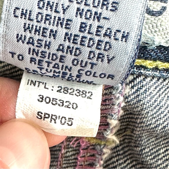 VINTAGE GAP Y2K Low Rise Denim Mini Shirt Blue 8 Boho - Picture 6 of 6